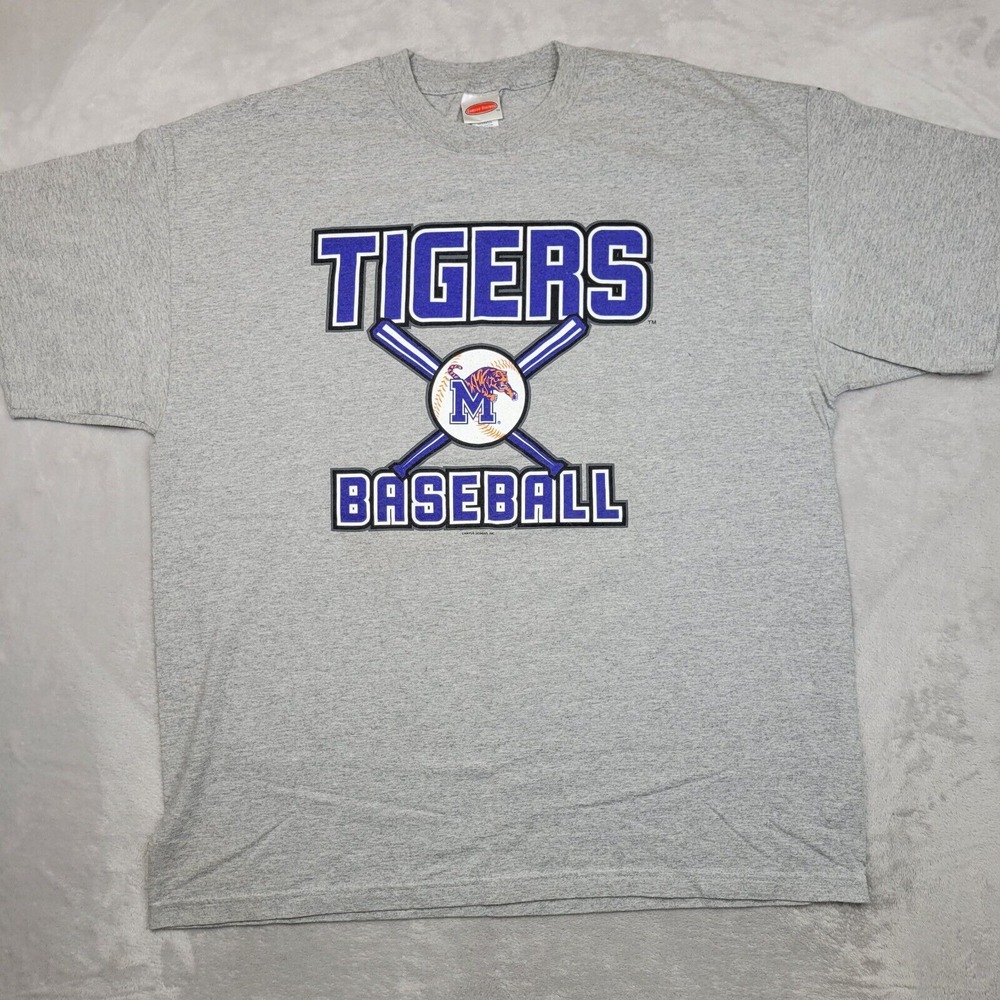 Memphis‎ Tigers Shirt Mens XXL Vintage Team Short Sleeve Crewneck USA Made Adult
